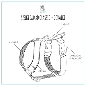 Szelki Guard Classic 37mm Jagodowy Wilk